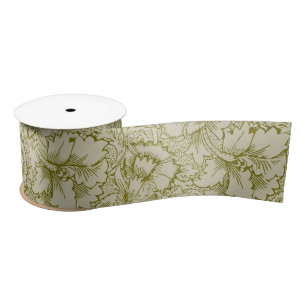 William Morris Poppy Classic Floral Green Lint