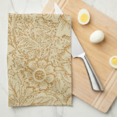 William Morris Poppy Floral Wallpaper Theedoek (Quarter Fold)