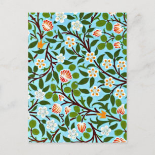 William Morris populair patroon, Clover (turquoise Briefkaart