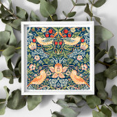 William Morris poster carré fraise
