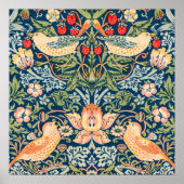 William Morris poster carré fraise (Devant)