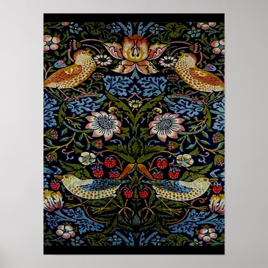 William Morris, prachtig patroon, art nouveau, vin Poster (Voorkant)