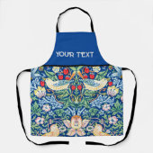 William Morris' prent: Aardbeiendief, blauw Schort (Voorkant)