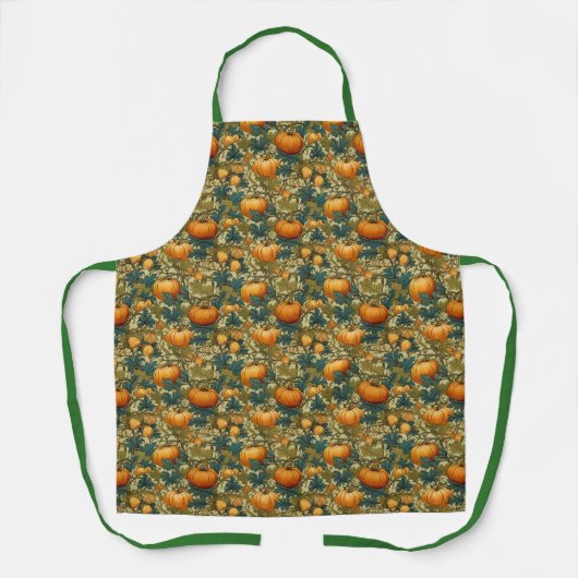 William Morris Pumpkin Patch Thanksgiving Schort (Voorkant)