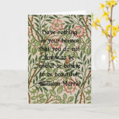 William Morris Quote Kaart (Gele Bloem)