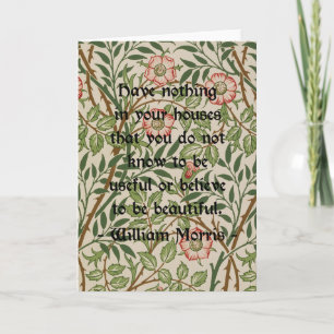 William Morris Quote Kaart