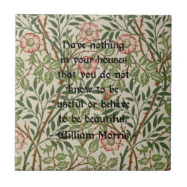 William Morris Quote Tegeltje