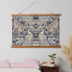 William Morris Rabbit, Peacock en Fox Hangend Wandkleed