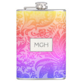  William Morris Rainbow Botanical Monogram Heupfles (Voorkant)