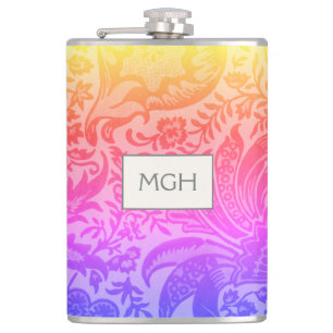  William Morris Rainbow Botanical Monogram Heupfles