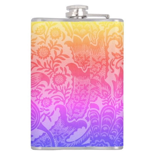  William Morris Rainbow Botanical Monogram Heupfles (Achterkant)