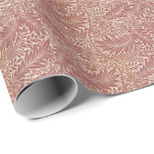 William Morris Red Floral Wallpaper Design Cadeaupapier (Rol Hoek)