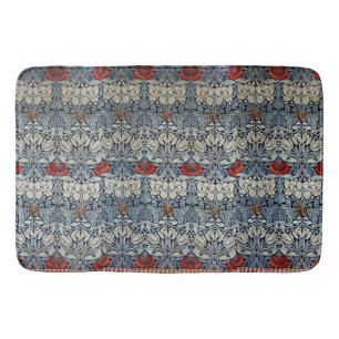 William Morris Red Flowers Bloemmotief Badmat