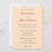 William Morris Red Leaves Wedding Invitation Kaart (Voorkant)