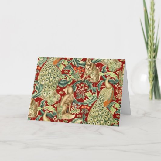 William Morris Red Pattern Forest Kaart (Voorkant)