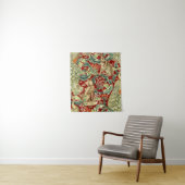 William Morris Red Pattern Forest Wandkleed (In situ)