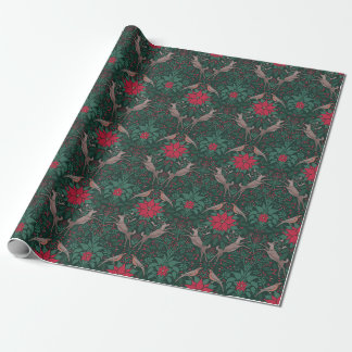 William Morris Rendier Kerst Damast Cadeaupapier