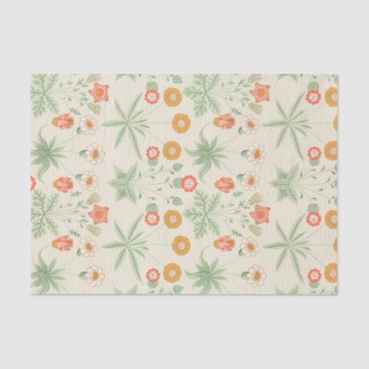 William Morris  Retro Bloemenpatroon Tissuepapier (Voorkant)