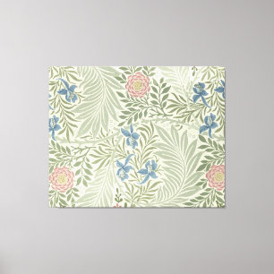 William Morris Ridderspoor Bloemig Behang Canvas Afdruk