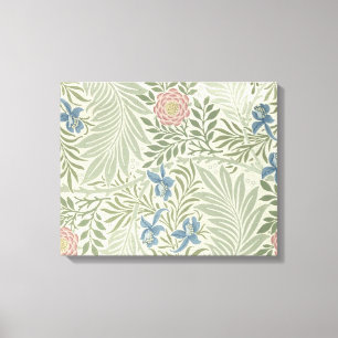 William Morris Ridderspoor Bloemig Behang Canvas Afdruk