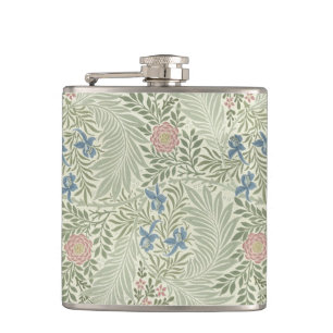 William Morris Ridderspoor Bloemig Behang Heupfles