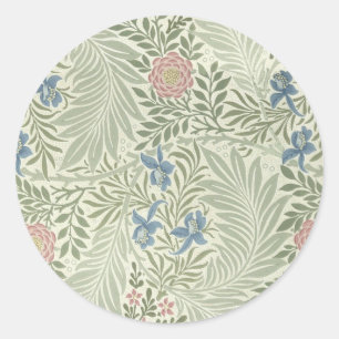 William Morris Ridderspoor Bloemig Behang Ronde Sticker