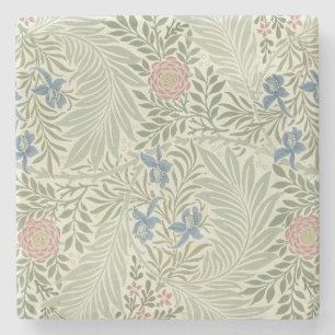 William Morris Ridderspoor Bloemig Behang Stenen Onderzetter