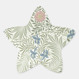 William Morris Ridderspoor Bloemig Behang Ster Sticker