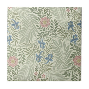 William Morris Ridderspoor Bloemig Behang Tegeltje