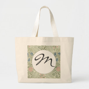William Morris Ridderspoor Bloemig Behangpatroon Grote Tote Bag