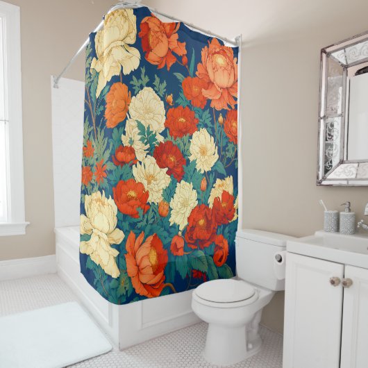 William Morris Rideau De Douche Inspiré (En situation)