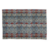 William Morris Rode Bloemen Tulp en Roos Kussensloop (Voorkant-Links)