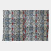 William Morris  Rode Bloemen Tulp en Roos Theedoek (Horizontaal)