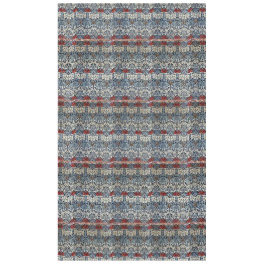 William Morris  rood bloemmotief Tafelkleed (Voorkant)