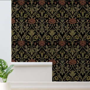 William Morris Roos en Lily Pattern Behang