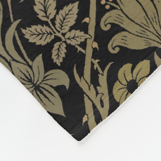 William Morris  Roos en Lily Pattern Fleece Deken (Hoek)