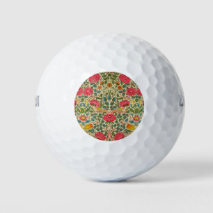 William Morris Roos Floral Chintz Pink Golfballen