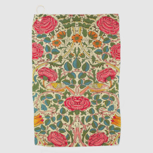 William Morris Roos Floral Chintz Pink Golfhanddoek