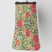 William Morris Roos Floral Chintz Pink Golfheadcover (Draai 90)
