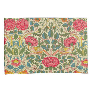 William Morris Roos Floral Chintz Pink Kussensloop