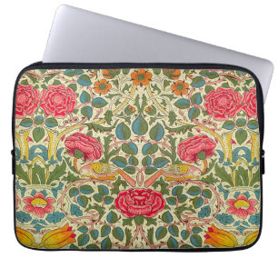 William Morris Roos Floral Chintz Pink Laptop Sleeve