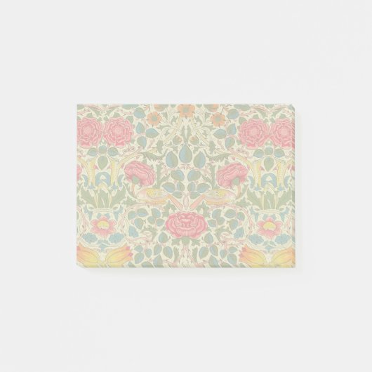 William Morris Roos Floral Chintz Pink Post-it® Notes (Voorkant)