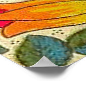 William Morris Roos Floral Chintz Pink Poster (Hoek)