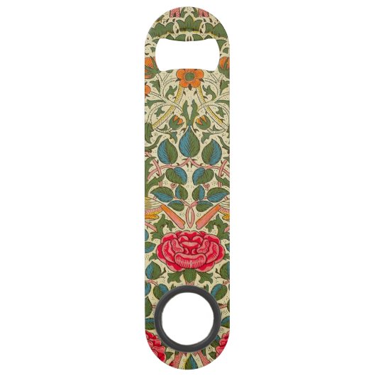 William Morris Roos Floral Chintz Pink Speed Flessenopener (Voorkant)