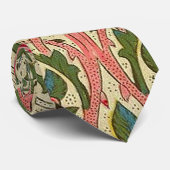 William Morris Roos Floral Chintz Pink Stropdas (Opgerold)