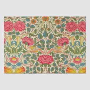 William Morris Roos Floral Chintz Pink Tissuepapier