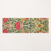 William Morris Roos Floral Chintz Pink Yogamat (Achterkant (horizontaal))