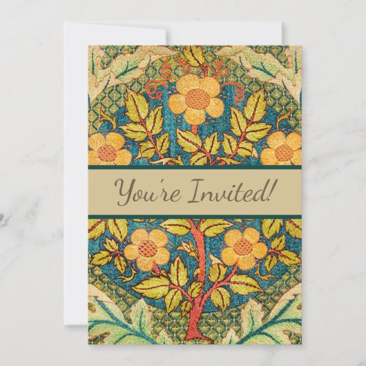 William Morris Roos Krans: Klassieke Kunst & Ambac Kaart (Voorkant)