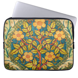 William Morris Roos Krans: Klassieke Kunst & Ambac Laptop Sleeve