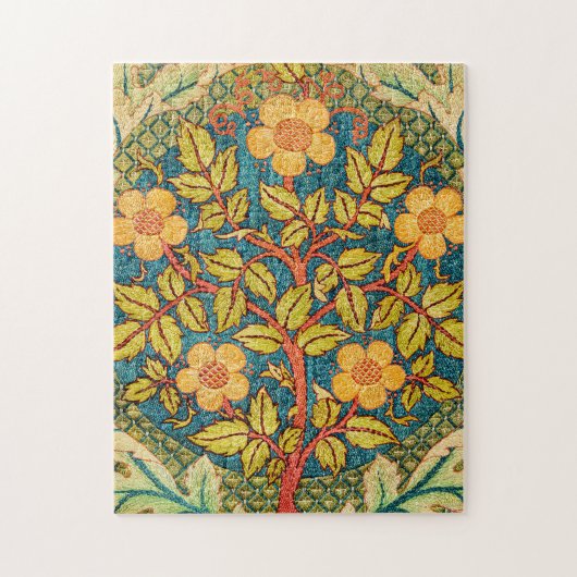 William Morris Roos Krans: Klassieke Kunst & Ambac Legpuzzel (Verticaal)